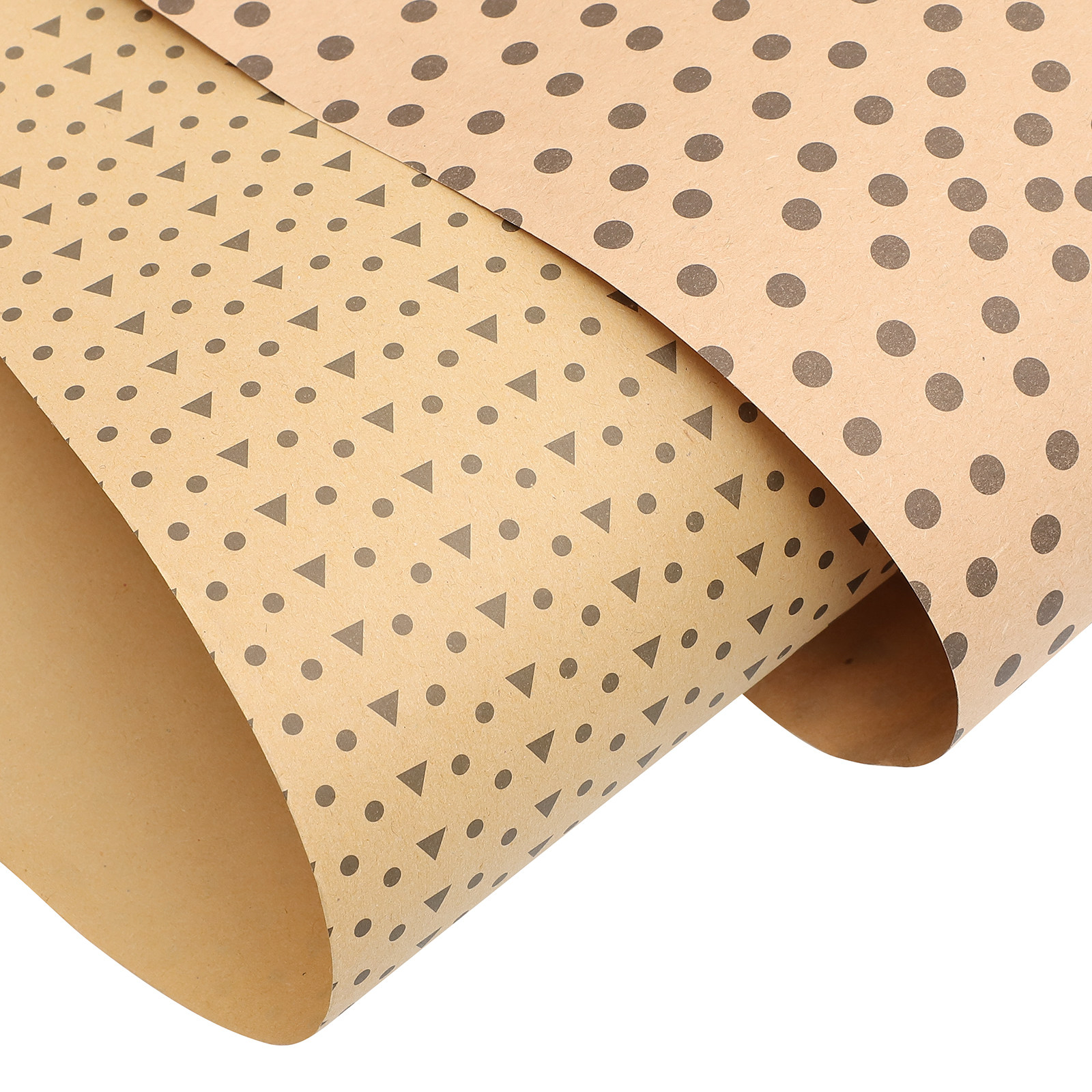 Gift Box Wrap Set - 8Pcs Brown Kraft Gift Wrap Paper