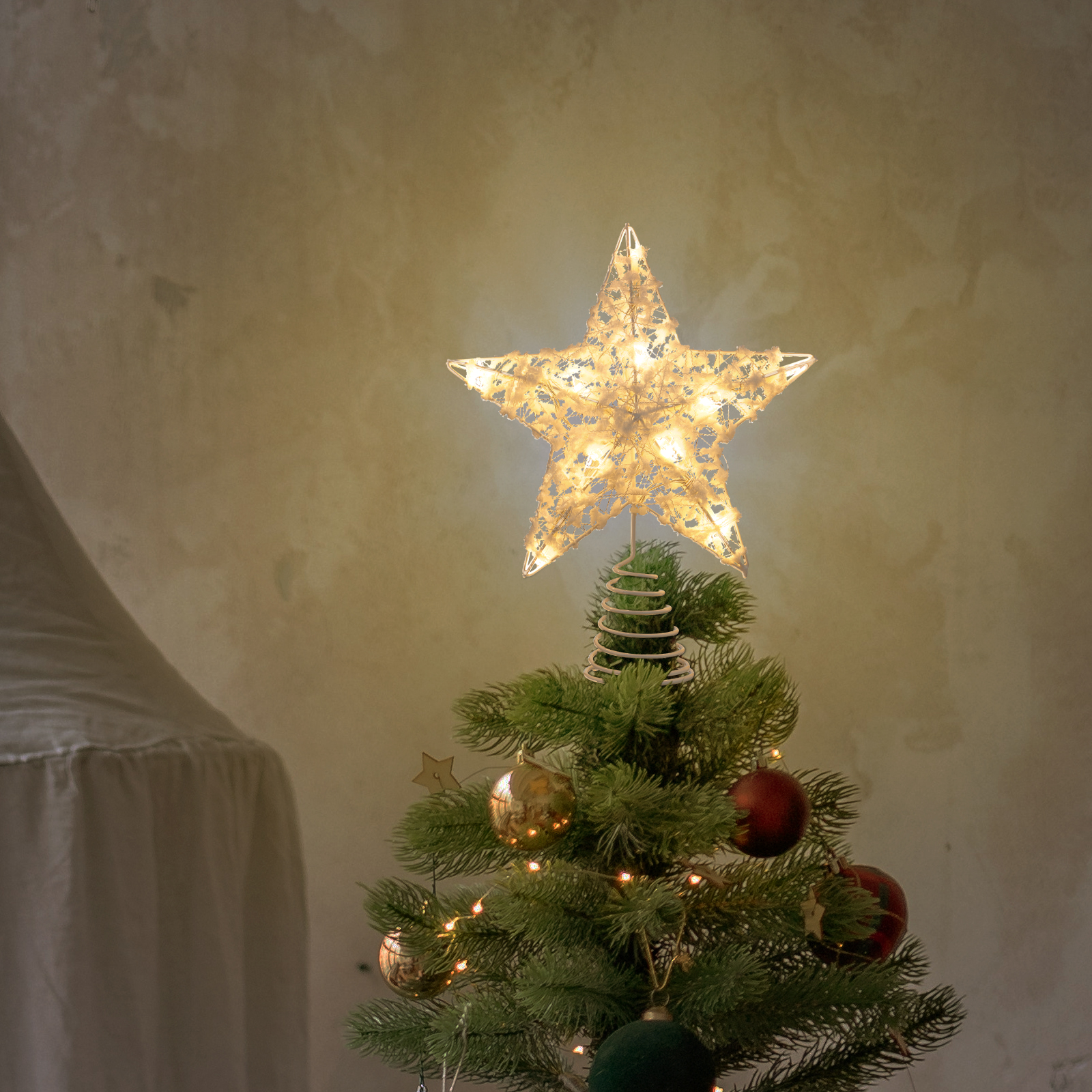 1Pcs Christmas Tree Star Lamp  - Star Tree Topper recensie en prijs