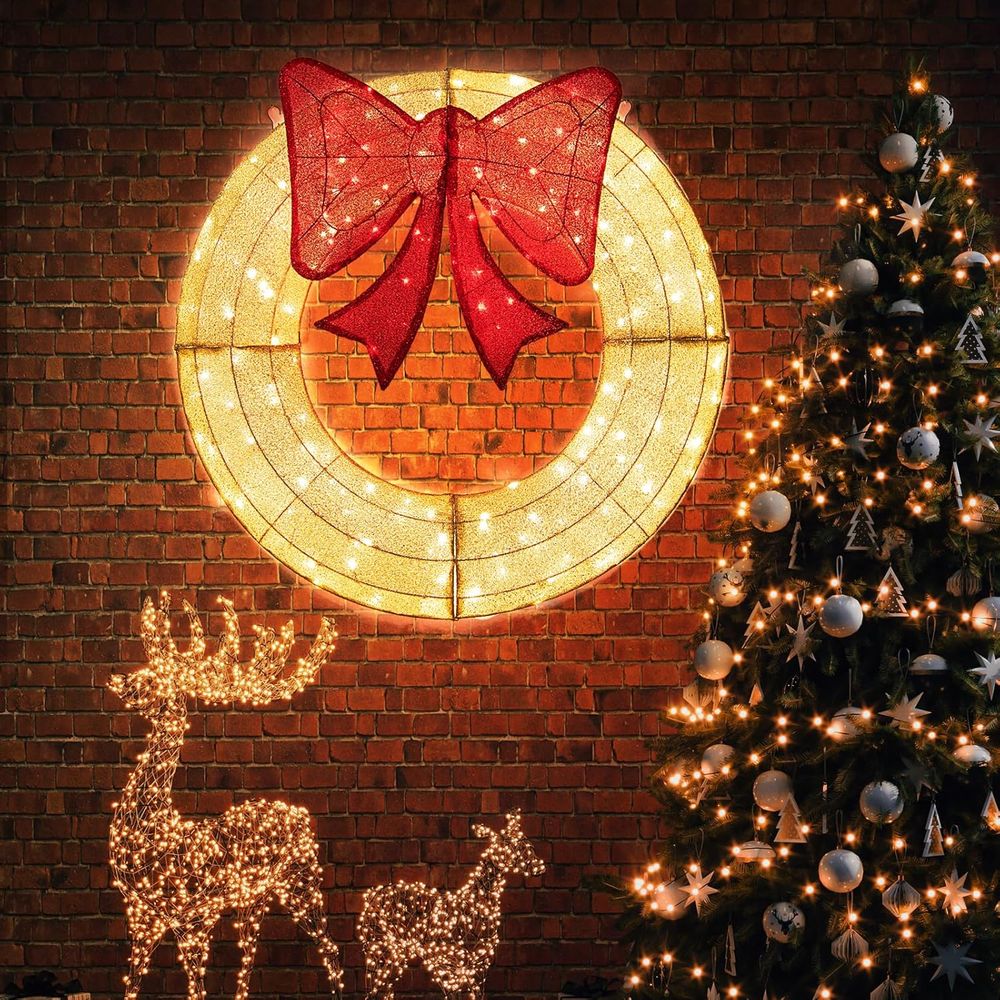 48 Inch Pre-Lit Christmas Wrea - Christmas Lights Outdoor recensie en prijs
