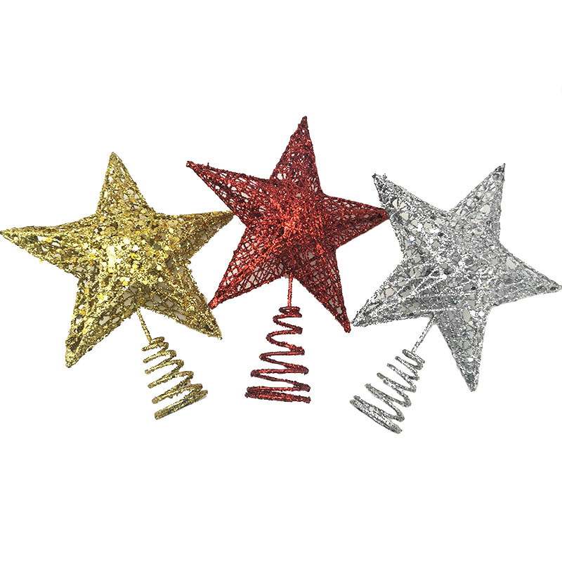 1pcs 15*20cm Gold Glitter Chri - Star Tree Topper recensie en prijs