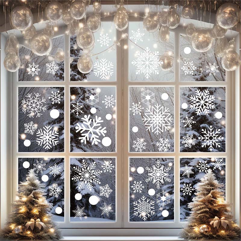 4/6 Sheet Snowflake Window Sti - Snowflake Window Decal recensie en prijs