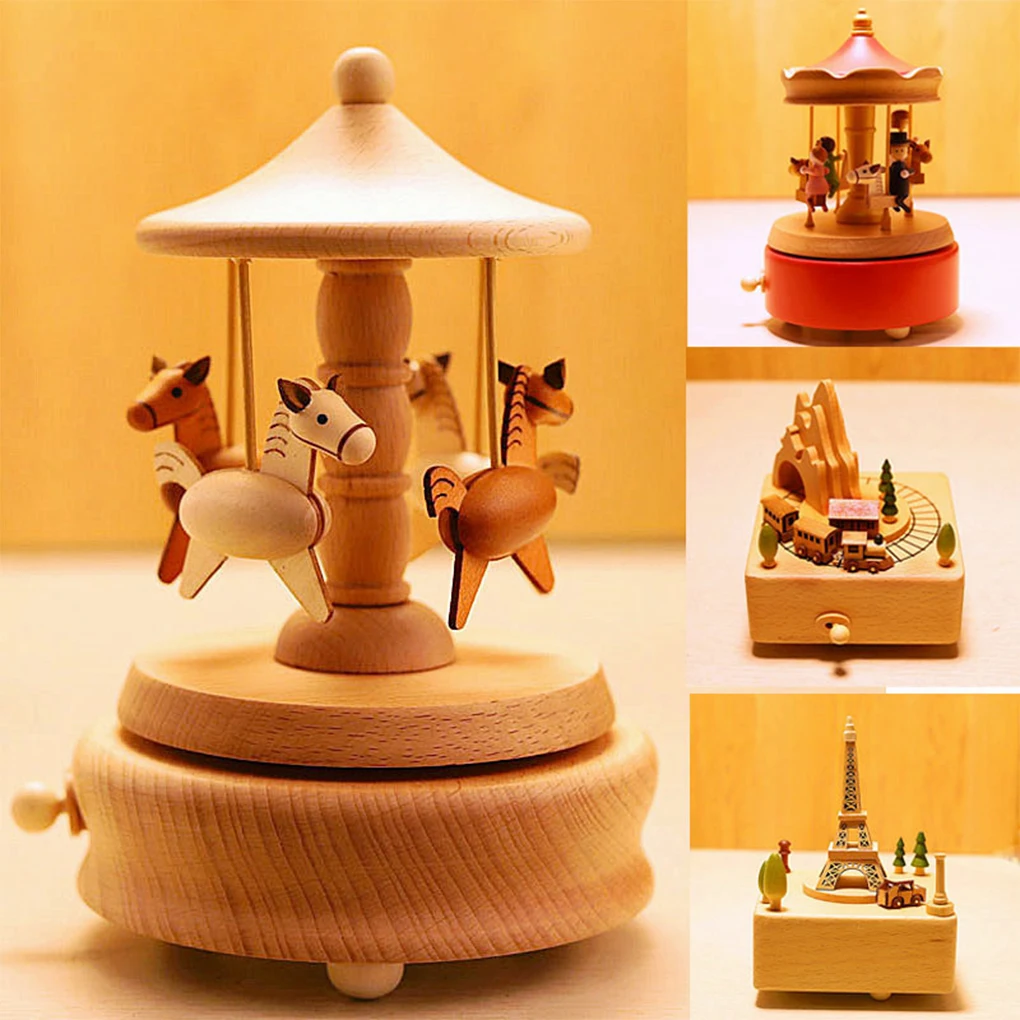 Wooden Carousel Music Box Orna - Snow Globe Musical recensie en prijs