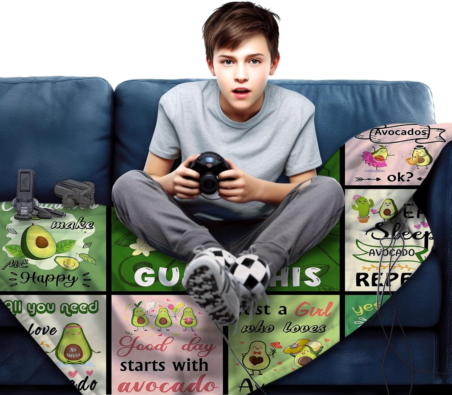 Avocado Blanket Cartoon Avocad - Christmas Throw Blanket recensie en prijs