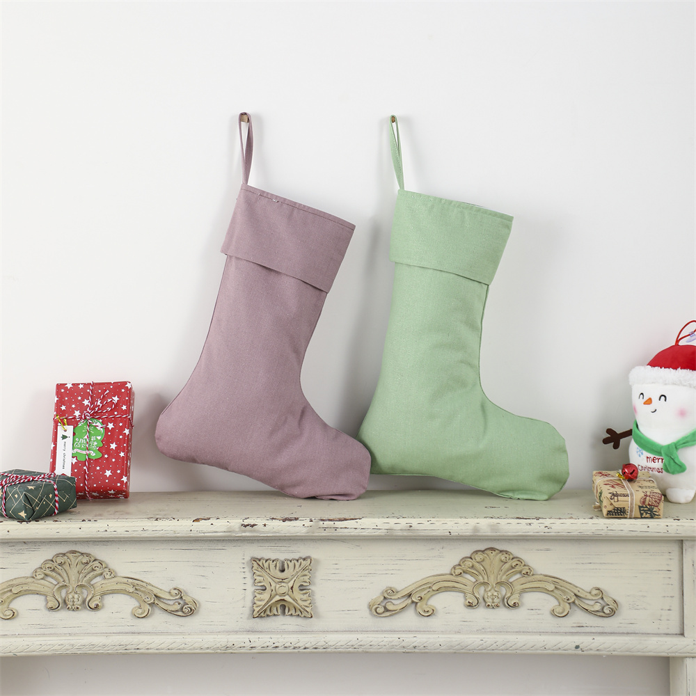 Linen Christmas Stocking Xmas  - Christmas Stocking Hanging recensie en prijs