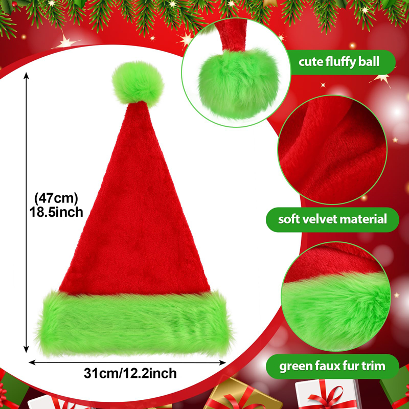 1pc, Santa Claus hat Christmas - Santa Hat Plush recensie en prijs