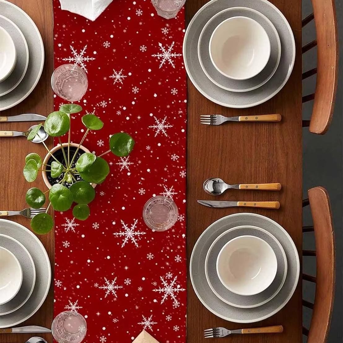 Red Table Runner Christmas Tre - Christmas Table Runner recensie en prijs