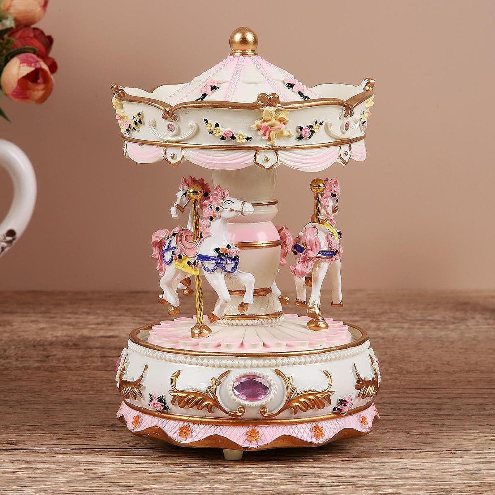 Handcrafted Resin Carousel Mus - Snow Globe Musical recensie en prijs