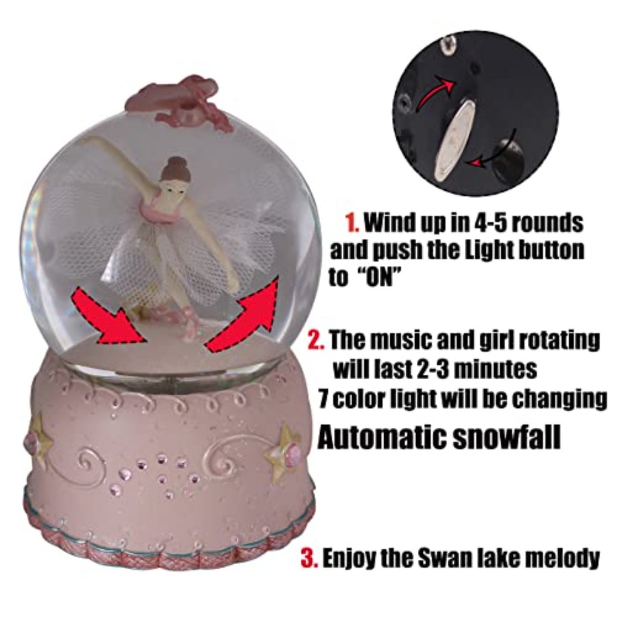 Ballerina Girl Swan Lake Rotat - Snow Globe Musical recensie en prijs