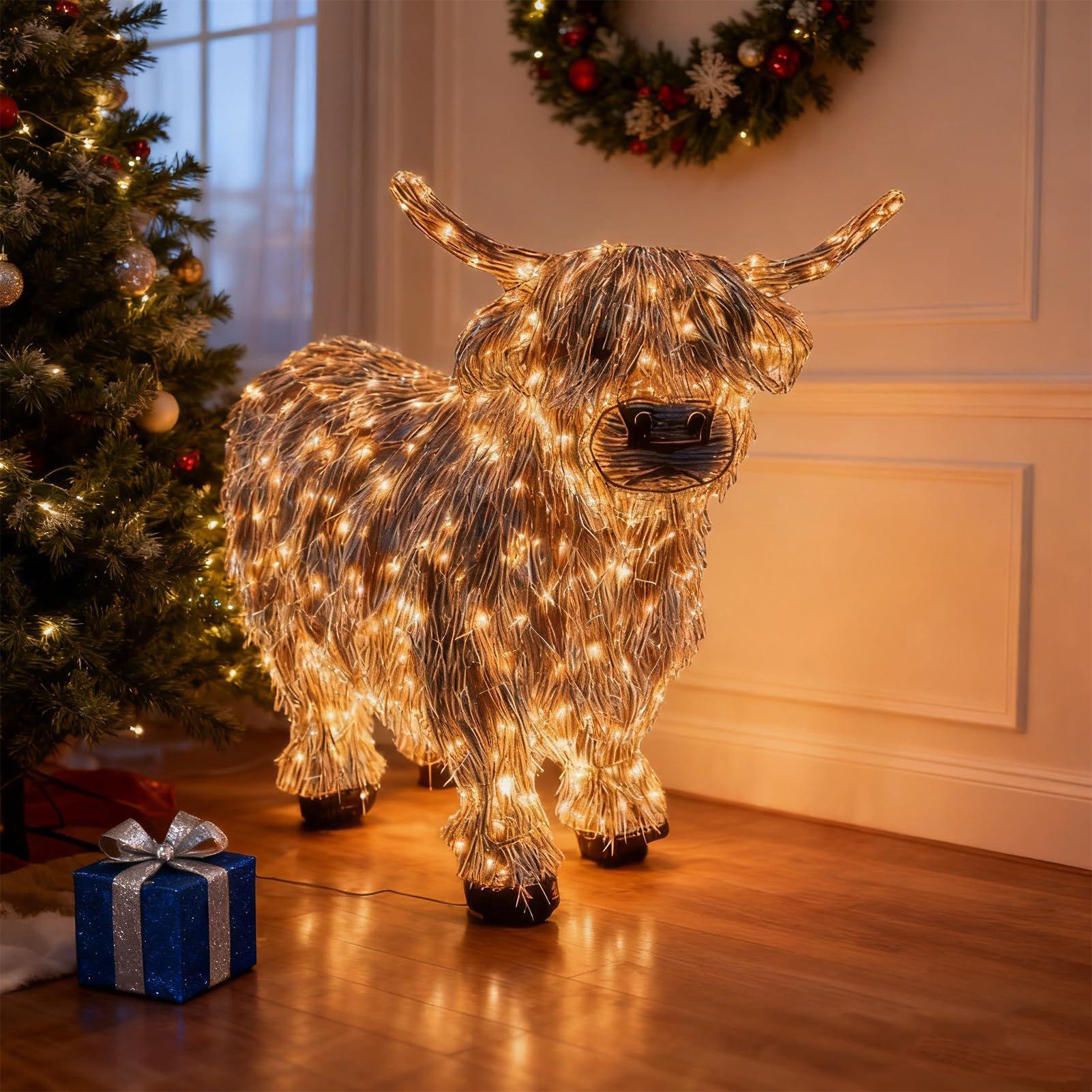 Cow Figurine Light Up 11 Inch  - Christmas Lights Outdoor recensie en prijs