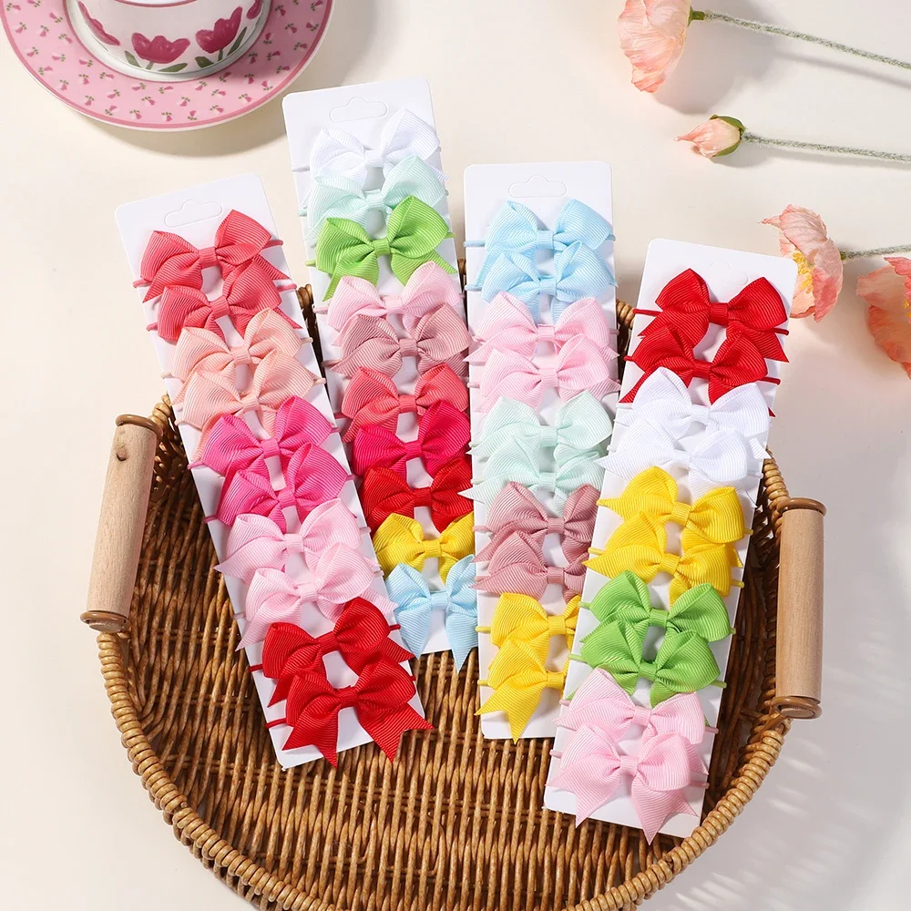 10Pcs Bows Elastic Hair rubber - Ribbon Bow Gift recensie en prijs
