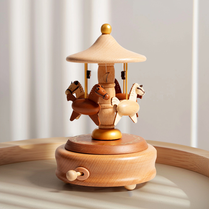 Wooden Carousel Music Box Orna - Snow Globe Musical recensie en prijs