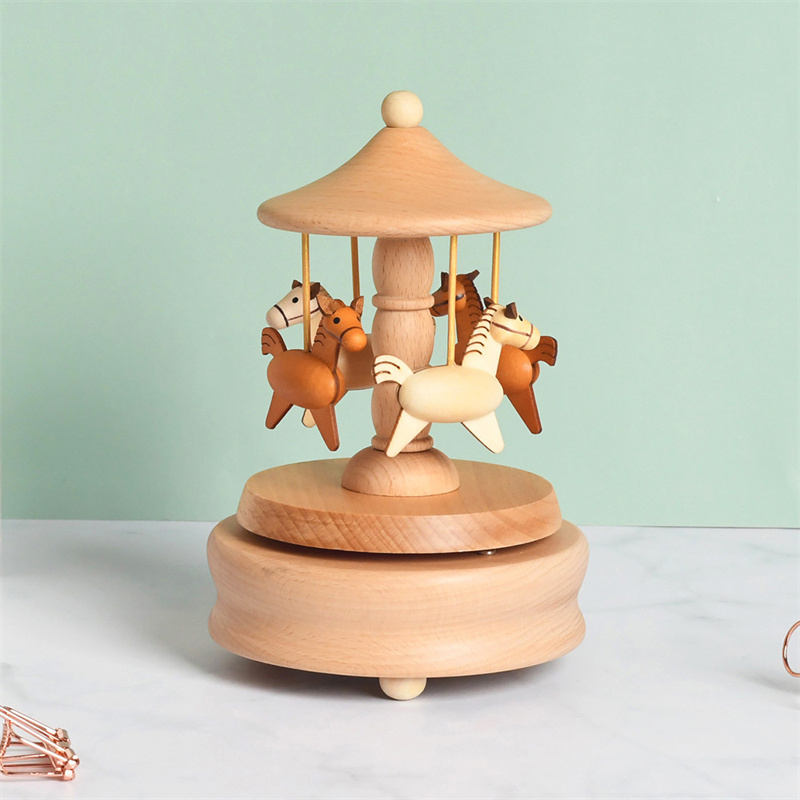 Wooden Carousel Music Box Orna - Snow Globe Musical recensie en prijs