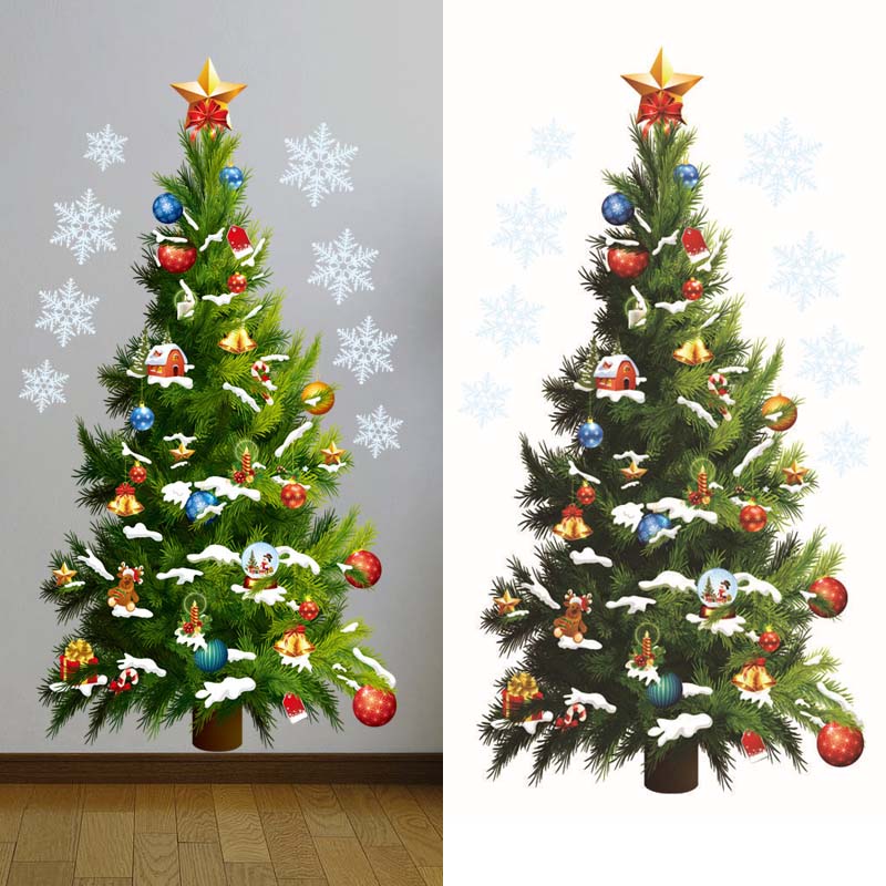 Christmas Tree Wall Stickers G - Snowflake Window Decal recensie en prijs