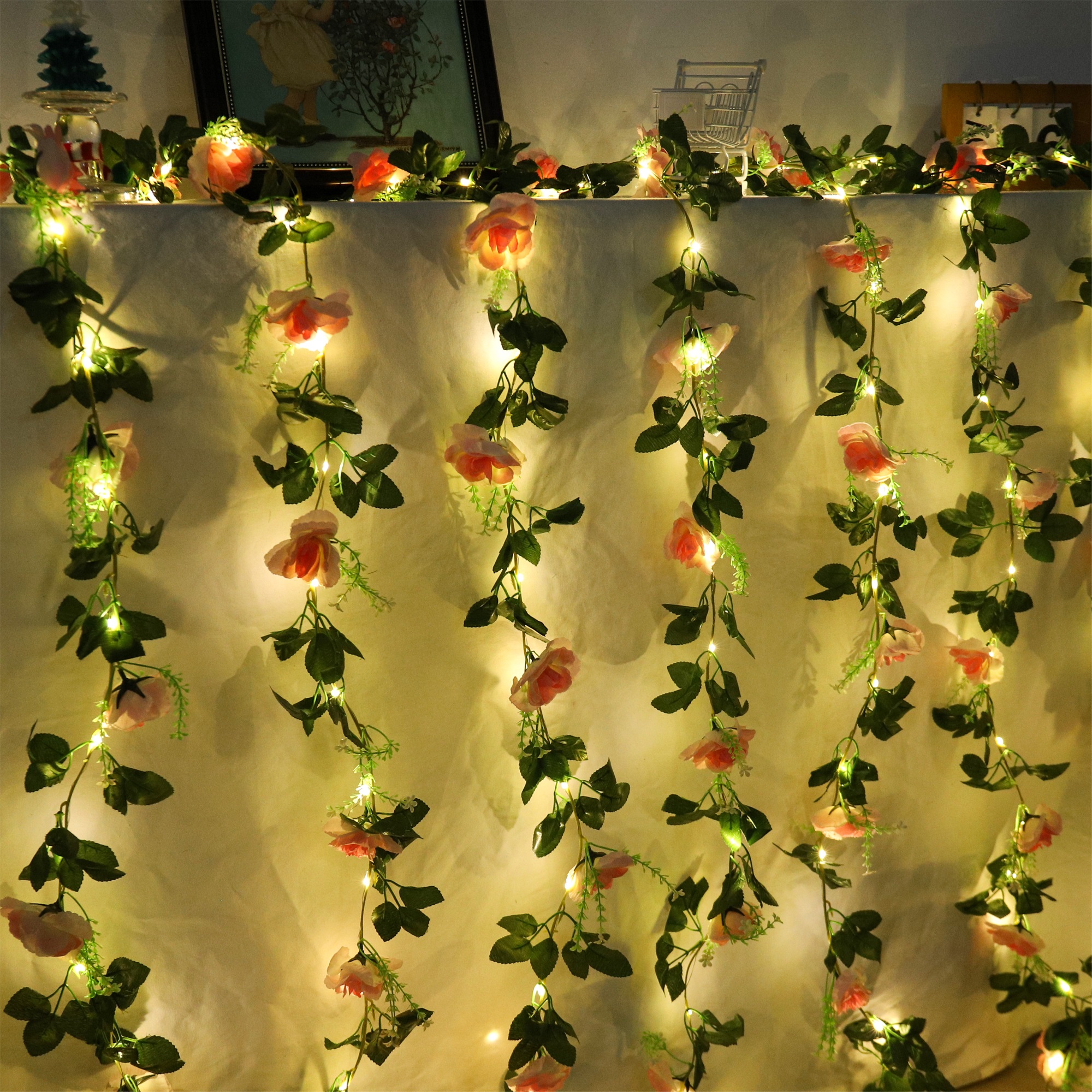 Rose LED Vine Light String Art - Christmas Wreath Fake recensie en prijs