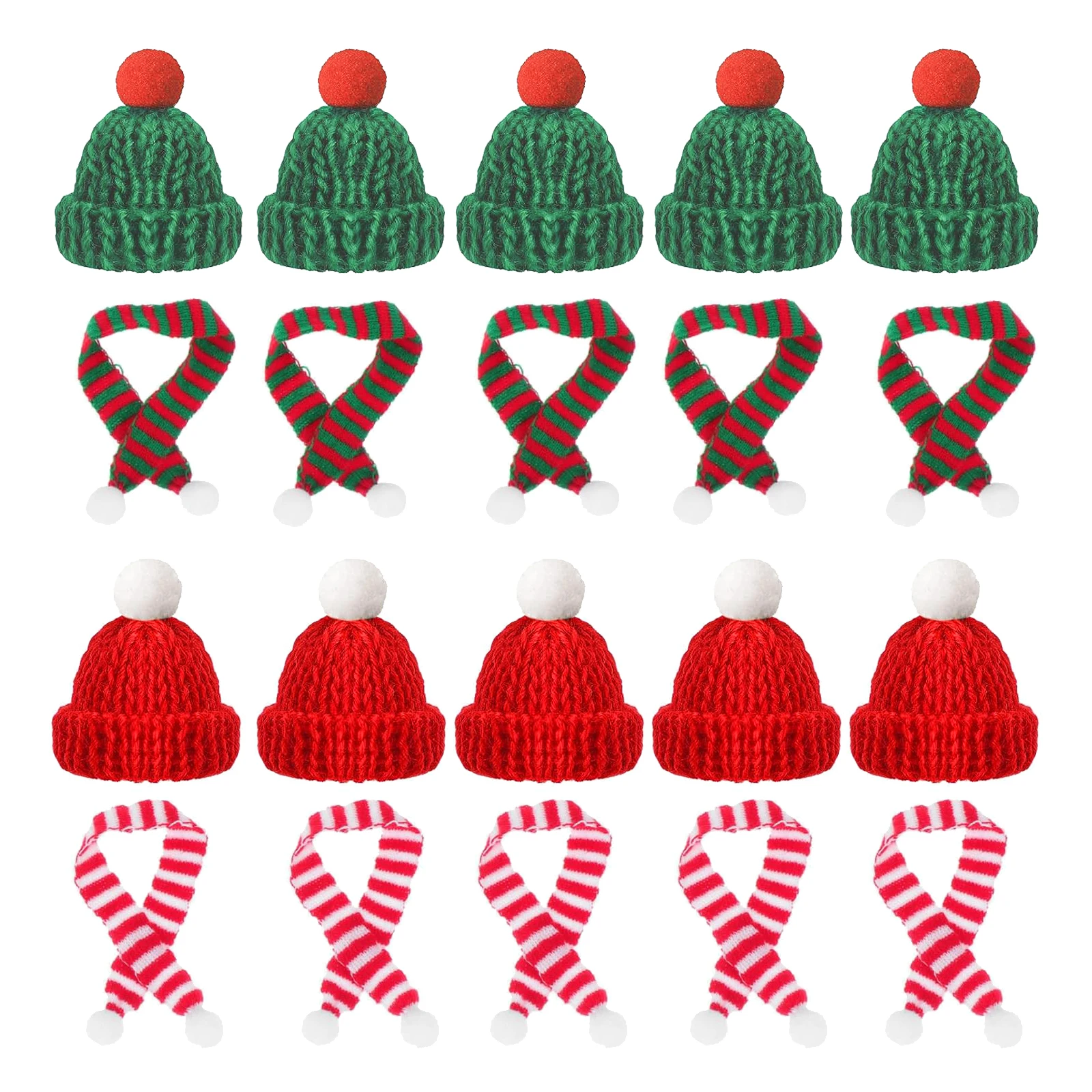 10/20pcs Mini Santa Hat & Scar - Santa Hat Plush recensie en prijs