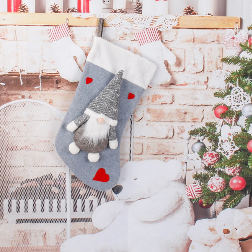 Christmas Plush Santa Claus Fa - Christmas Stocking Hanging recensie en prijs