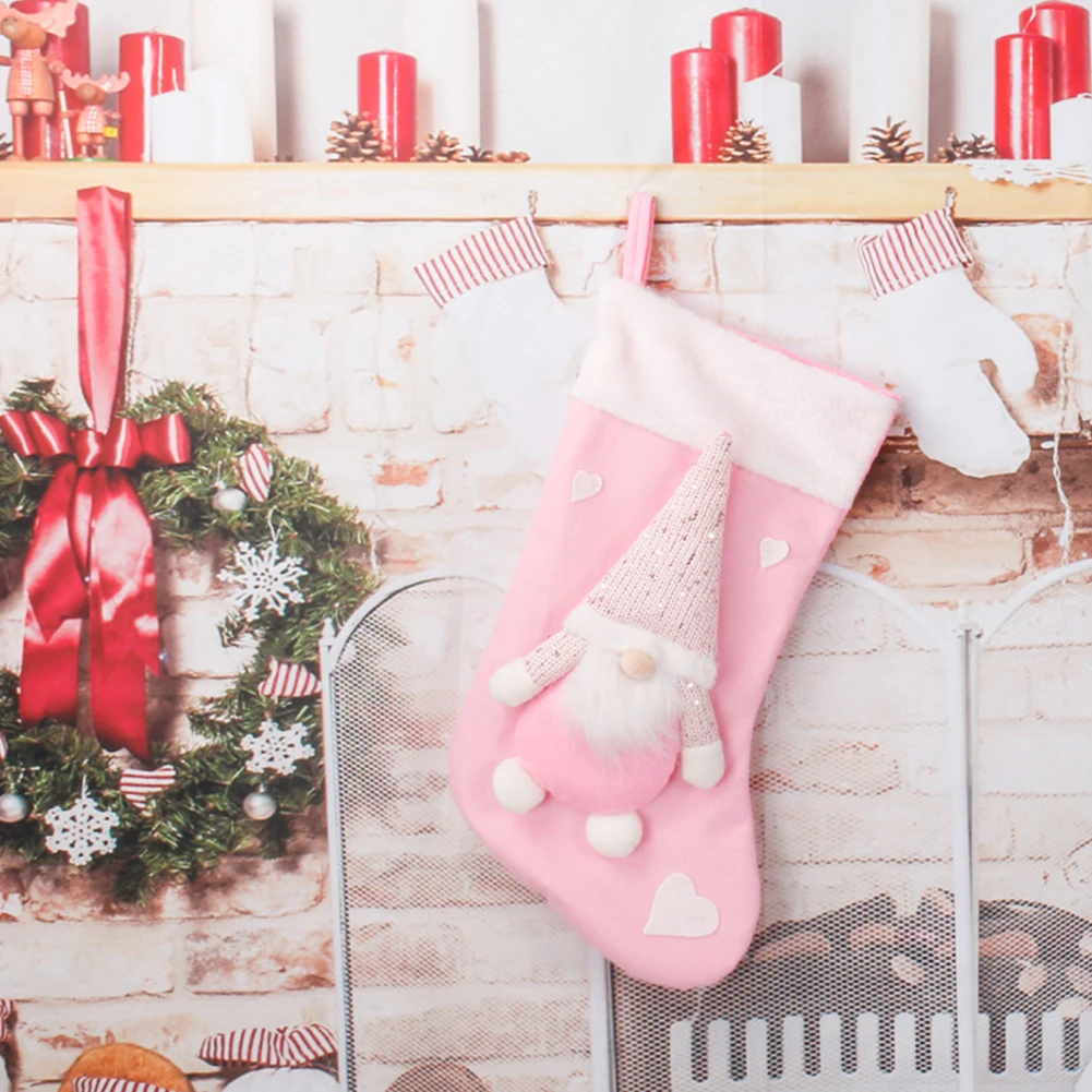 Christmas Plush Santa Claus Fa - Christmas Stocking Hanging recensie en prijs