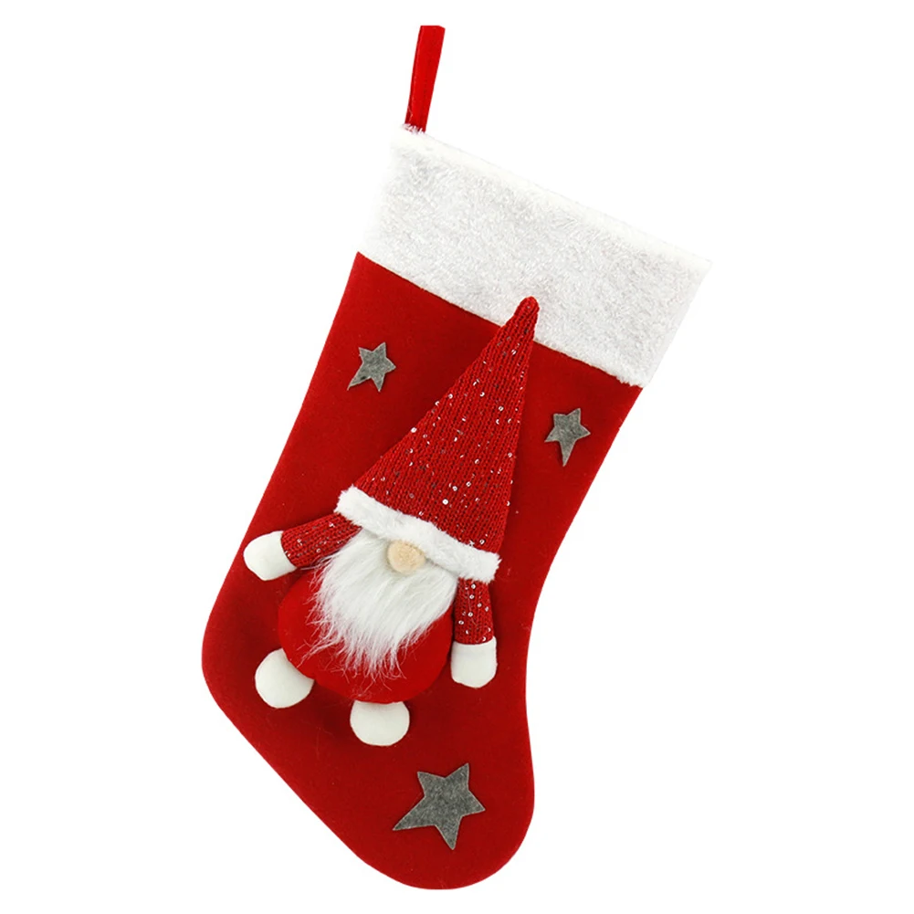Christmas Plush Santa Claus Fa - Christmas Stocking Hanging recensie en prijs