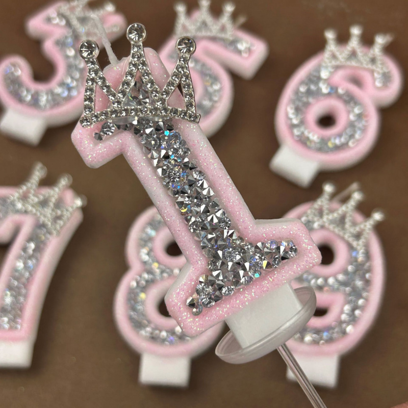 Digital Candles 0-9 Pink Silve - Holiday Candle Set recensie en prijs