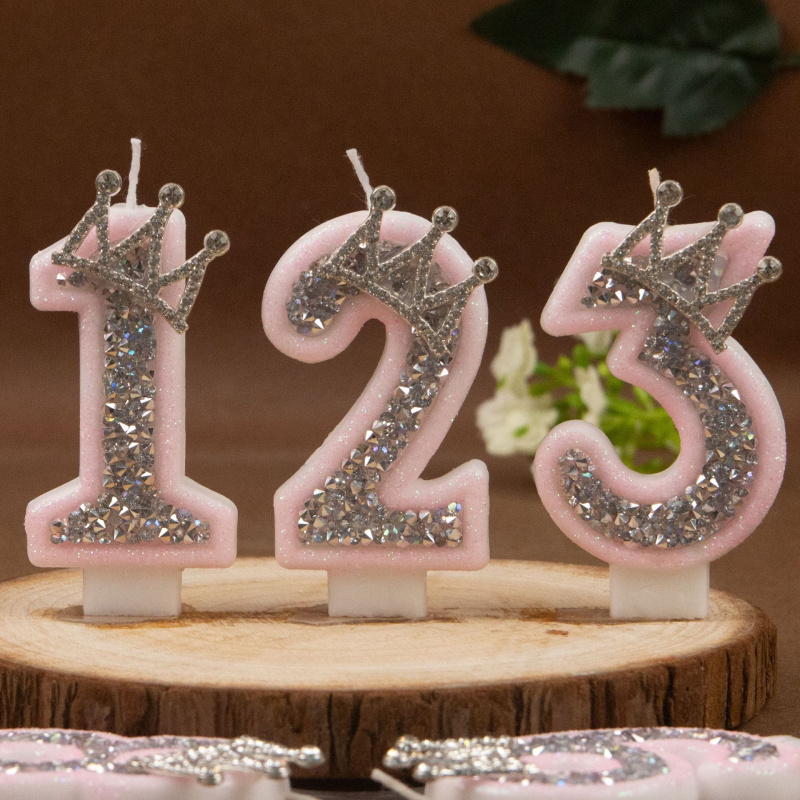 Digital Candles 0-9 Pink Silve - Holiday Candle Set recensie en prijs
