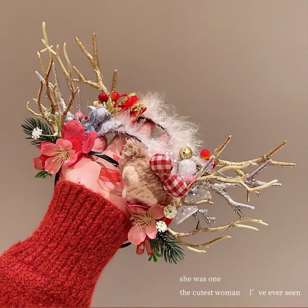 Plush LED Christmas Headband G - Reindeer Antlers Headband recensie en prijs