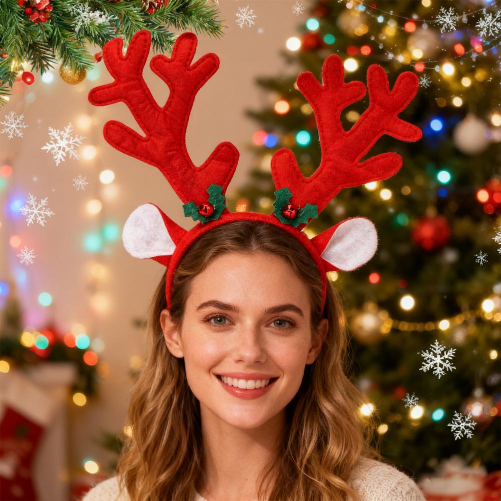Santa Headband Festive Reindee - Reindeer Antlers Headband recensie en prijs