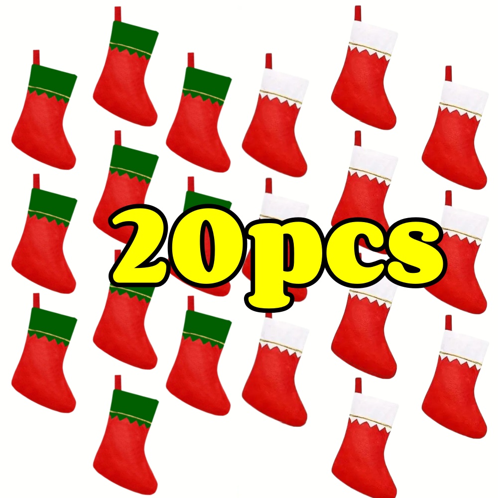 12pcs Red Felt Christmas Stock - Christmas Stocking Hanging recensie en prijs