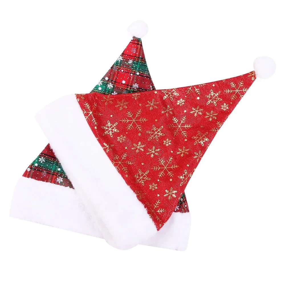 Thick Christmas Hat Red Checke - Santa Hat Plush recensie en prijs