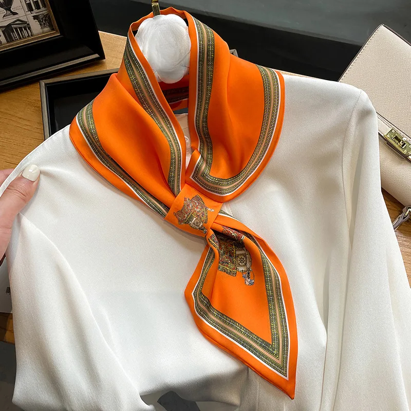 Retro Print Skinny Silk Scarfs - Ribbon Bow Gift recensie en prijs