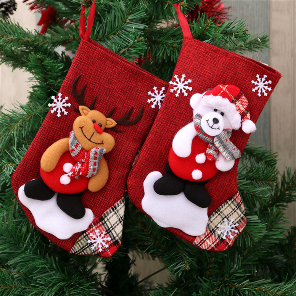 Linen Christmas Stockings Gift - Christmas Stocking Hanging recensie en prijs