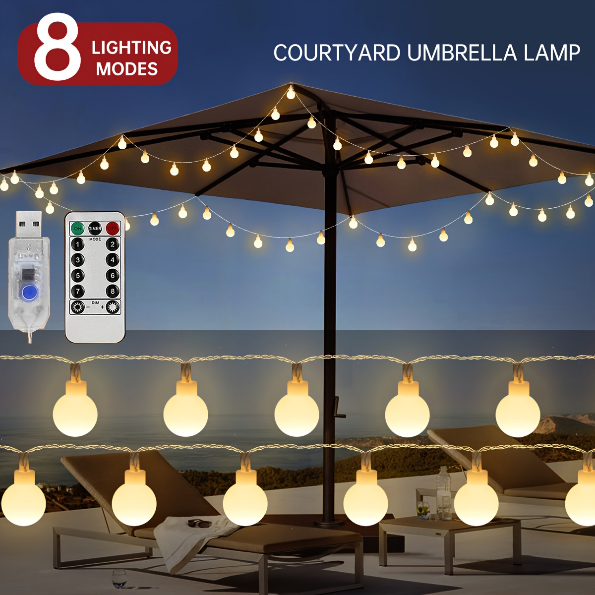 USB LED Ball String Lights 6M  - Led Fairy String Lights recensie en prijs