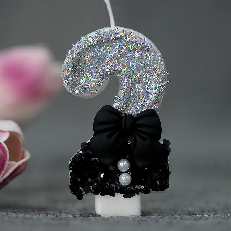 Midnight Bow & Pearl 0-9 Numbe - Holiday Candle Set recensie en prijs