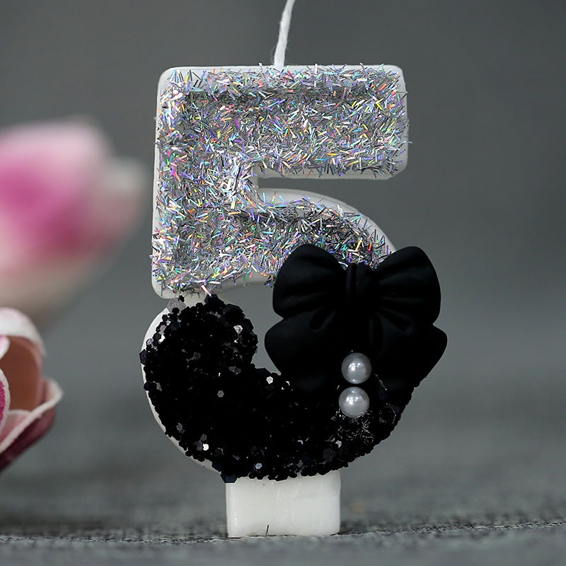 Midnight Bow & Pearl 0-9 Numbe - Holiday Candle Set recensie en prijs