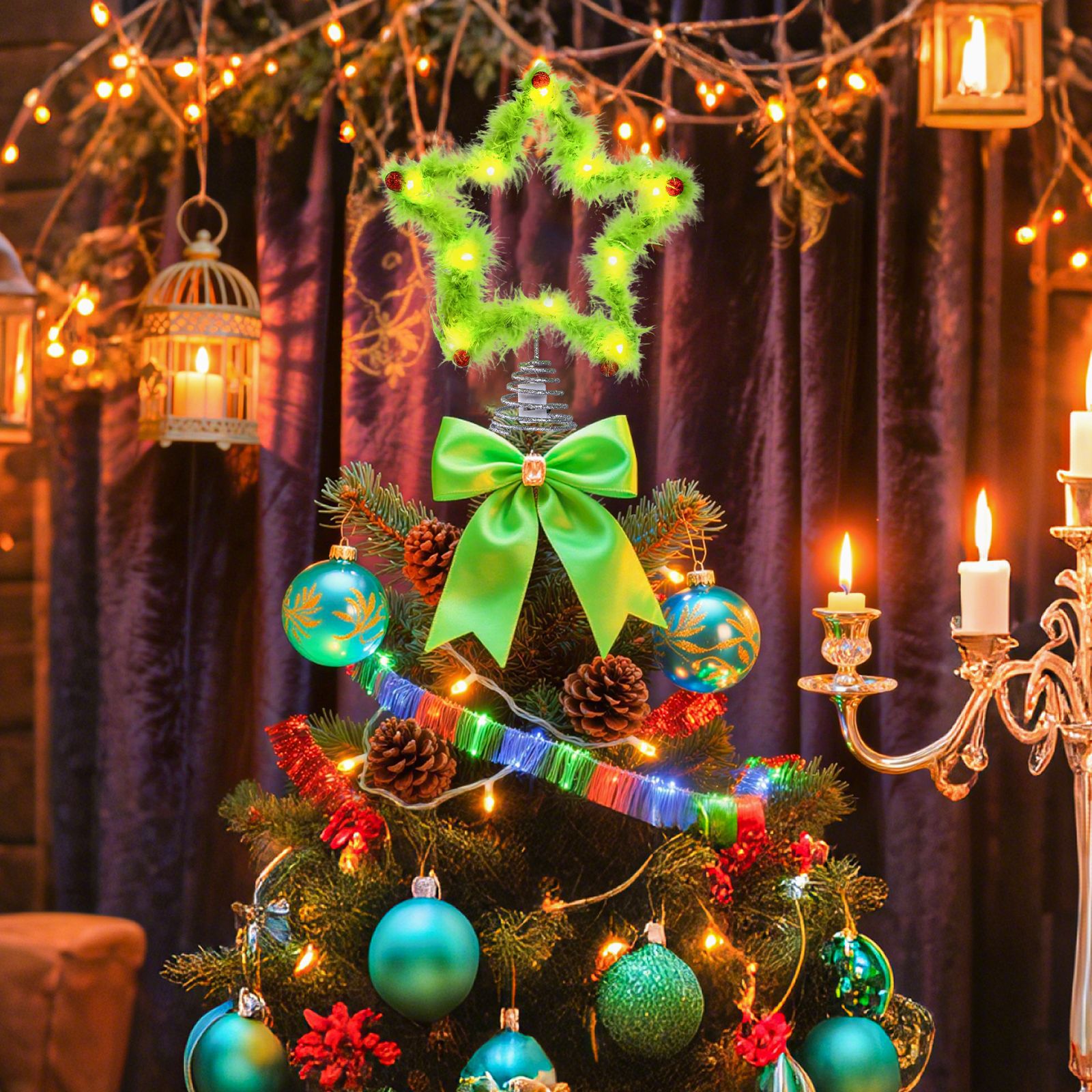 Christmas Fuzzy Grinch Star Tr - Star Tree Topper recensie en prijs