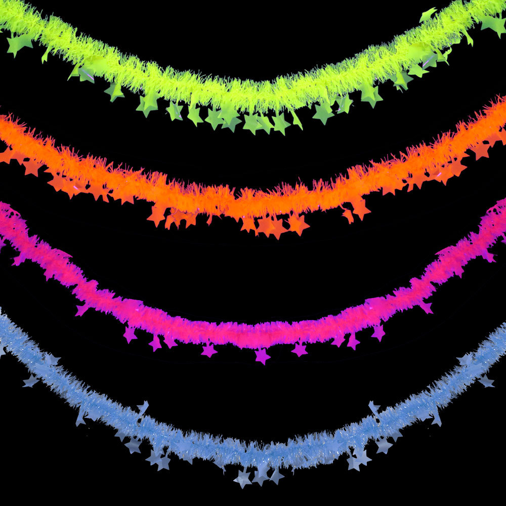 Birthday Theme Fluorescent Mac - Tinsel Garland Decoration recensie en prijs
