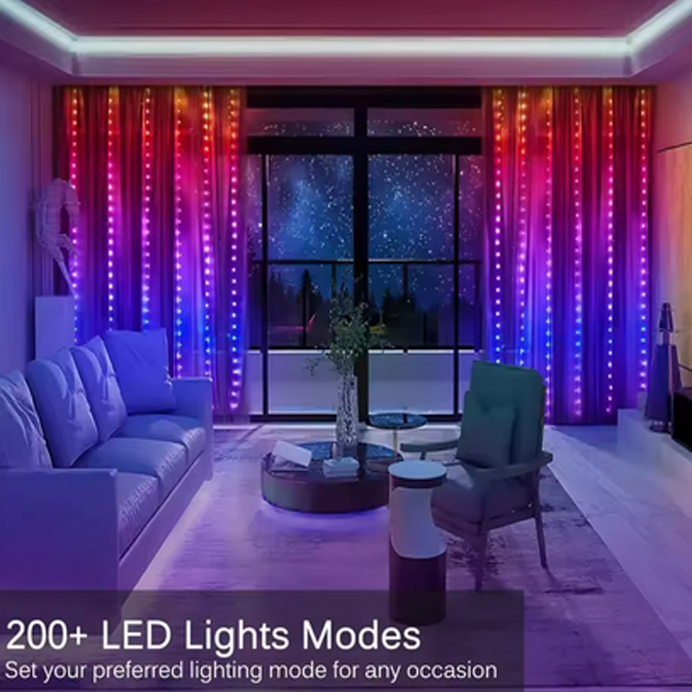 3M RGB Smart LED Curtain Light - Christmas Lights Outdoor recensie en prijs