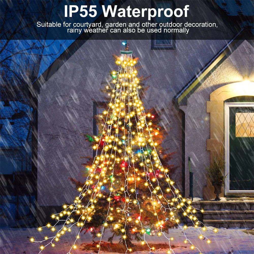 Christmas Tree Waterfall Light - Star Tree Topper recensie en prijs