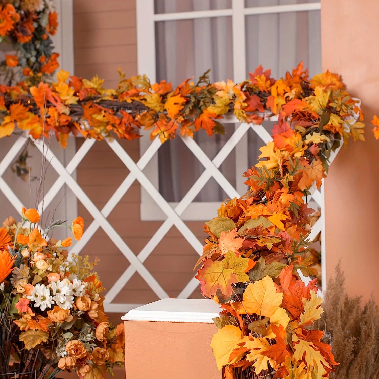 100CM Autumn Artificial Maple  - Christmas Wreath Fake recensie en prijs