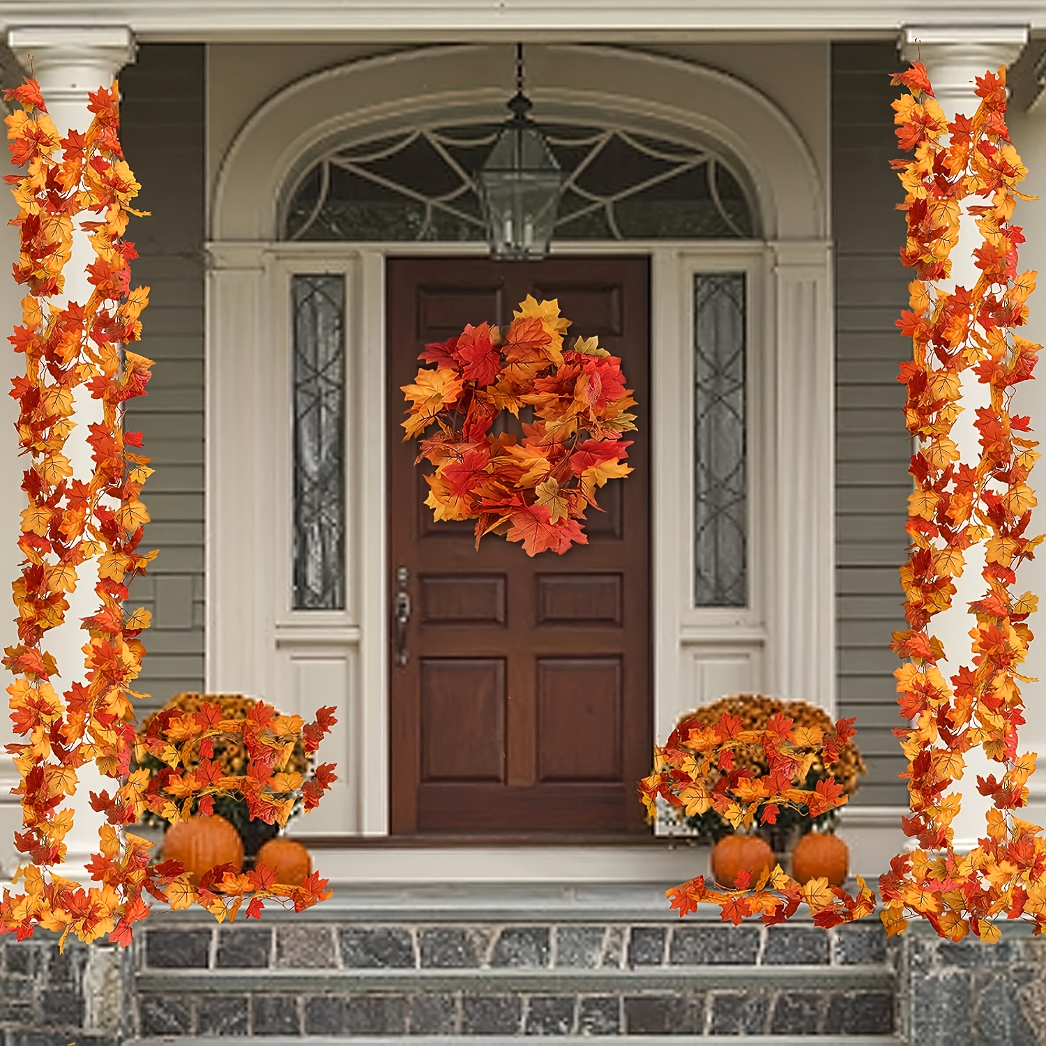 100CM Autumn Artificial Maple  - Christmas Wreath Fake recensie en prijs