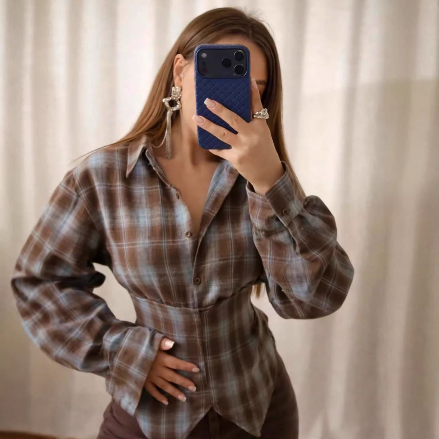 Loose Women's Plaid Blouse Vin - Christmas Throw Blanket recensie en prijs