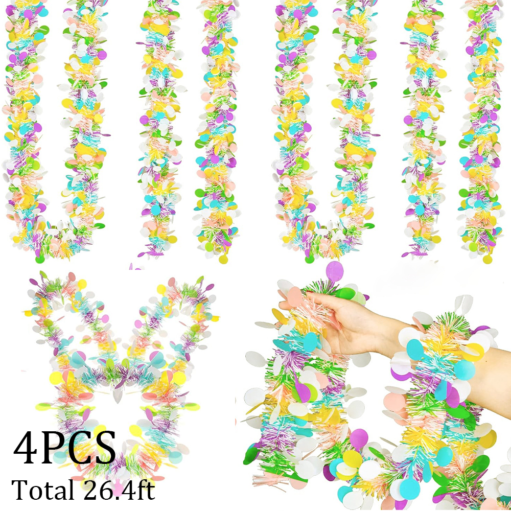 4pc Easter Tinsel Garlands Col - Tinsel Garland Decoration recensie en prijs