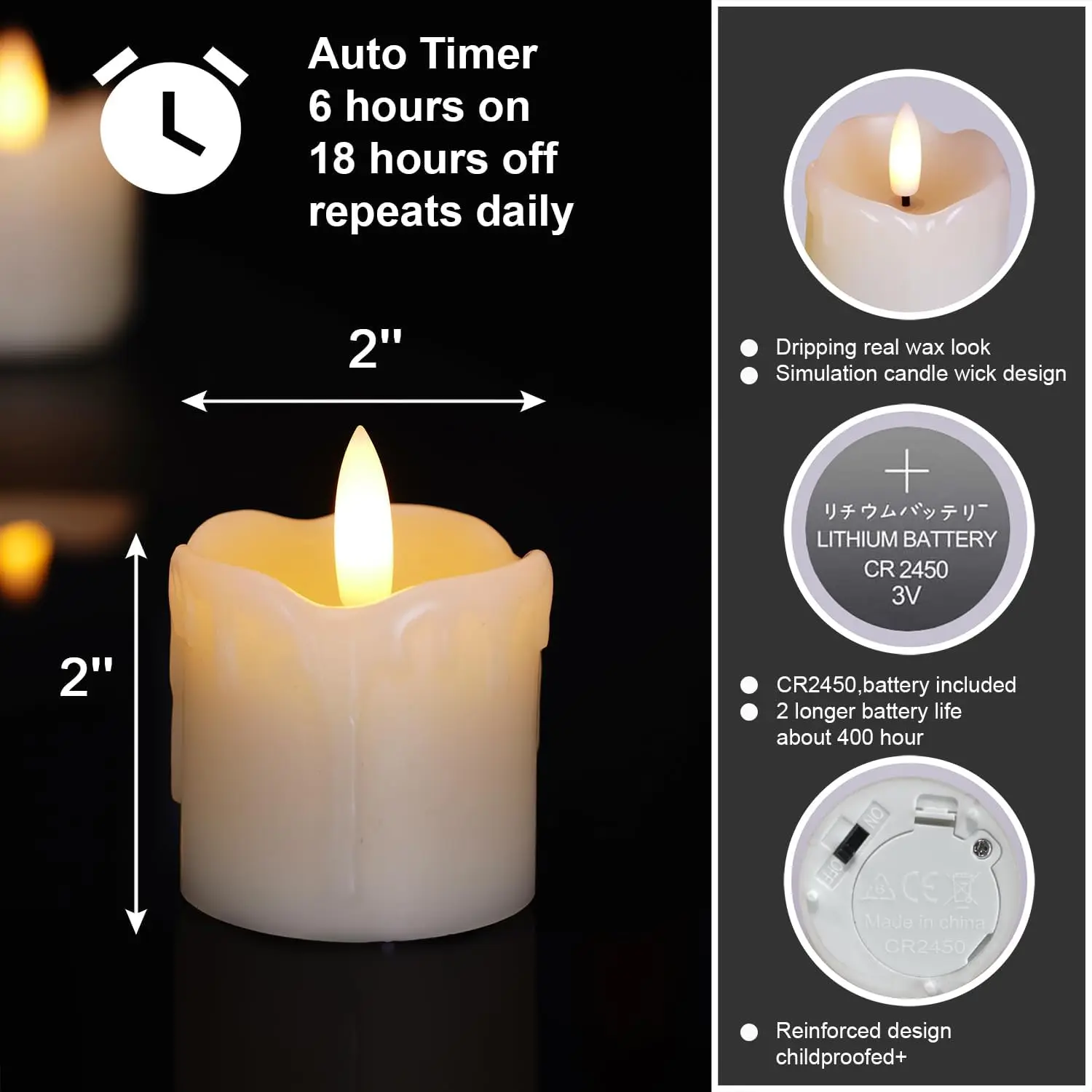 Flameless Votive Candles with  - Holiday Candle Set recensie en prijs